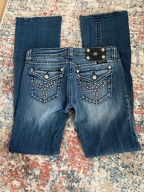 Miss Me Blue Embellished Bootcut Jeans